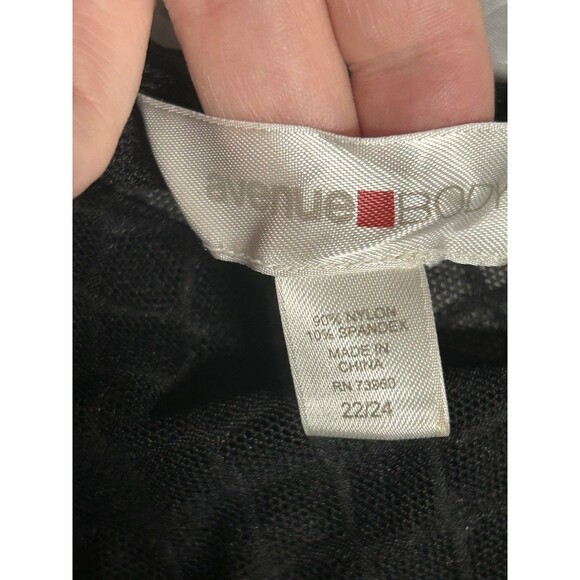 Avenue Body 22/24 Black V Neck Sleevless Nightgown Sheer Whimsigoth Dark Fairy - Picture 6 of 8